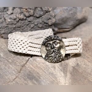 Vintage brass Zeus macrame belt